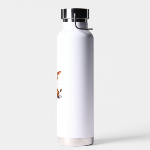 Cute Giraffes Christmas Lights Xmas Giraffe Water Bottle