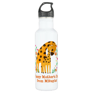 Cute Giraffes Custom Message Mother's Day 710 Ml Water Bottle