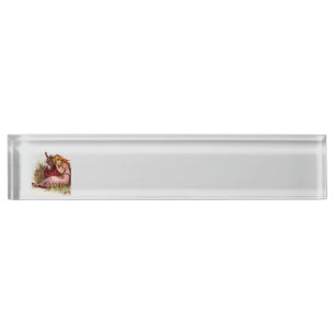 Cute Girl And Pony Nameplate