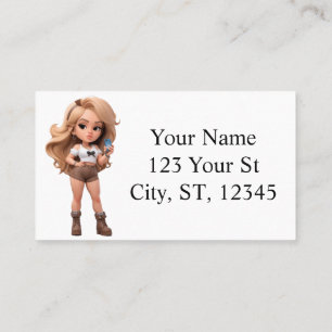 Cute Girl Bonita Chica Thunder_Cove Business Card