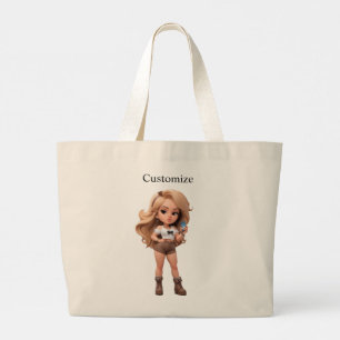Cute Girl Bonita Chica Thunder_Cove Large Tote Bag