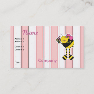 Cute Girl Bumble Bee Business Card