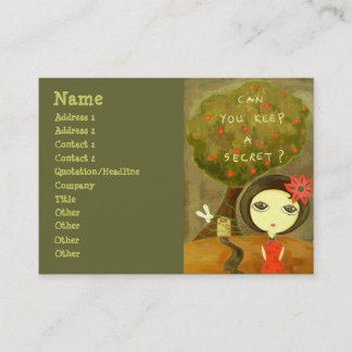 Cute Girl - Can You Keep A Secret? Business Card