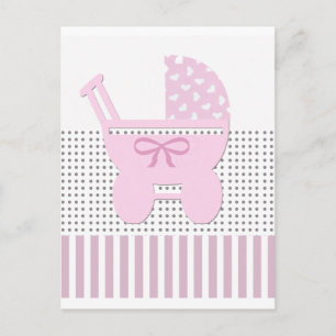 Cute Girl Carriage Postcard