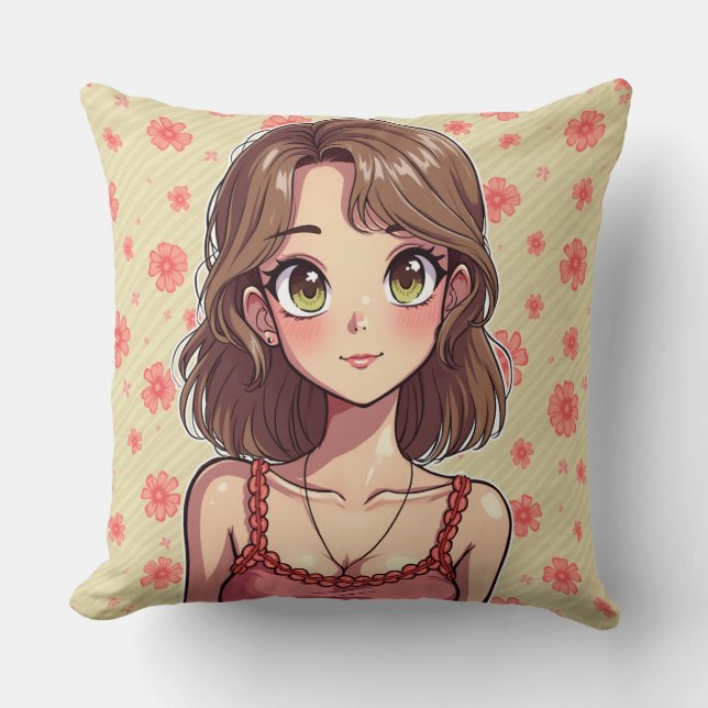  cute girl cushion (Front)
