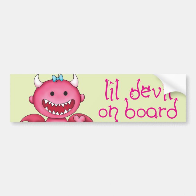 Cute Girl Devil Bumper Sticker (Front)