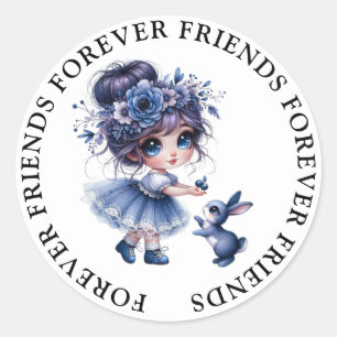 Cute Girl Friendship Stickers