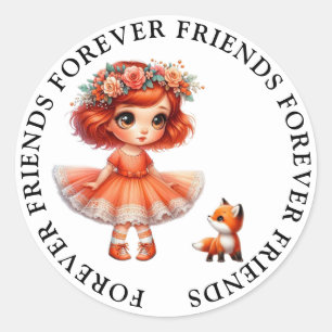 Cute Girl Friendship Stickers