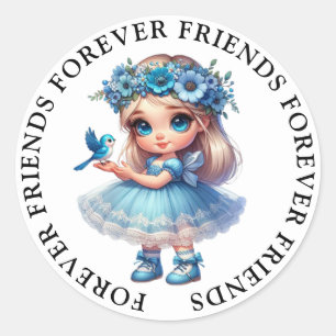 Cute Girl Friendship Stickers