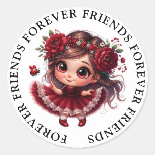 Cute Girl Friendship Stickers