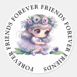 Cute Girl Friendship Stickers