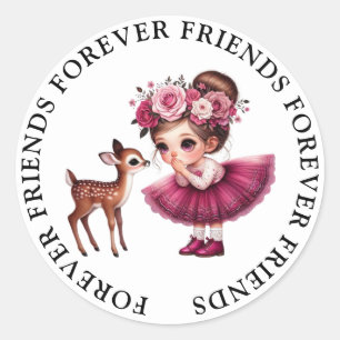 Cute Girl Friendship Stickers