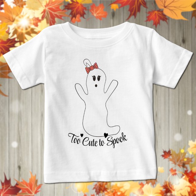 Cute Girl Ghost Halloween Baby T-Shirt (Creator Uploaded)