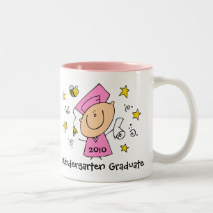 Cute Girl Grad Custom Two-Tone Coffee Mug