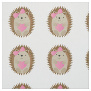 Cute Girl Hedgehog Fabric