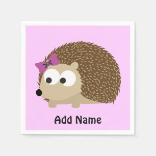 Cute Girl Hedgehog Napkin
