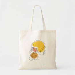 Cute Girl Line art Tote Bag