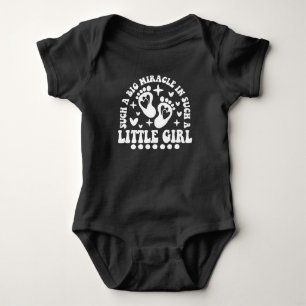 Cute girl miracle word art baby bodysuit