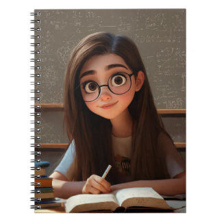 cute girl notebook
