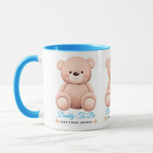 Cute Girl Orange Teddy Bear Daddy To BeBaby Shower Mug