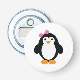 Cute Girl Penguin Bottle Opener