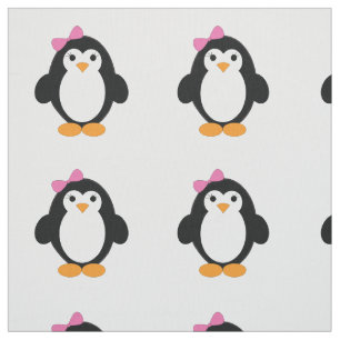 Cute Girl Penguin Fabric