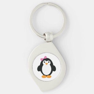 Cute Girl Penguin Key Ring