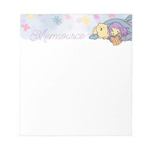 Cute Girl Personalised Cute Unicorn Cloudy Colour Notepad