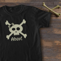 Cute Girl Pirate Skull and Crossbones