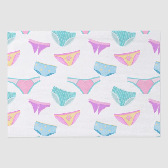 Cute Girl Power Underwear Girly  Tissue Paper (Front)