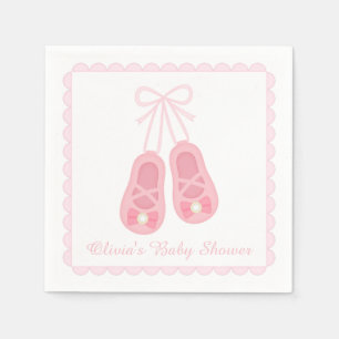 Cute Girl Shoes Ballerina Baby Shower Supplies Napkin