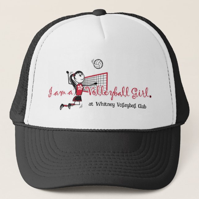 Cute Girl Volleyball  Trucker Hat (Front)
