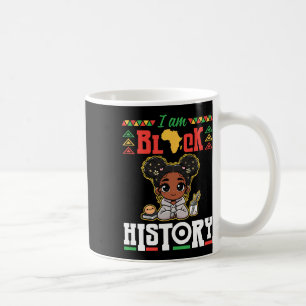 Cute Girl With Africa Map Books Pen I Am Black His Coffee Mug