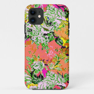 Cute girley abstract flowers iPhone 11 case