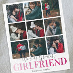 Cute Girlfriend Gift | Worlds Greatest Photo Fleece Blanket<br><div class="desc">Personalised girlfriend fleecy blanket featuring a stylish white background that can be changed to any colour,  a 9 picture collage template for you to customise,  the saying "worlds greatest girlfriend",  and your names.</div>