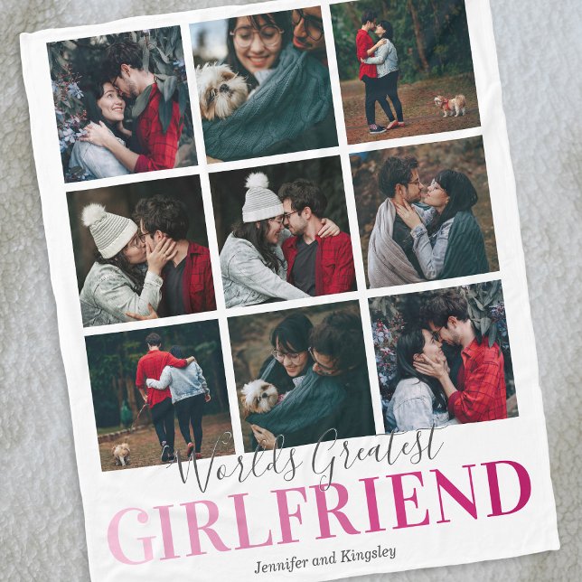 Cute Girlfriend Gift | Worlds Greatest Photo Fleece Blanket (Creator Uploaded)