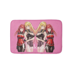 Cute Girls Anime Thunder_Cove Bath Mat