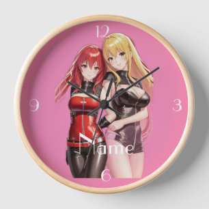 Cute Girls Anime Thunder_Cove Clock