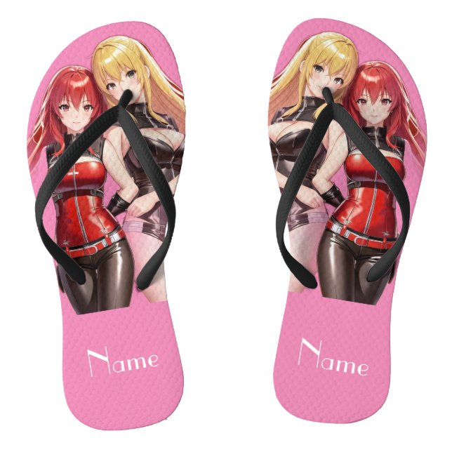 Cute Girls Anime Thunder_Cove  Thongs (Footbed)