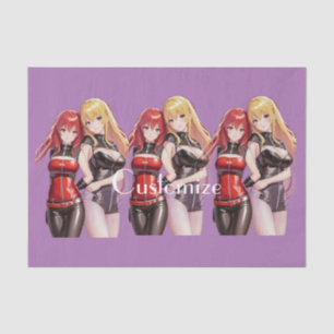 Cute Girls Anime Thunder_Cove  Tissue Paper