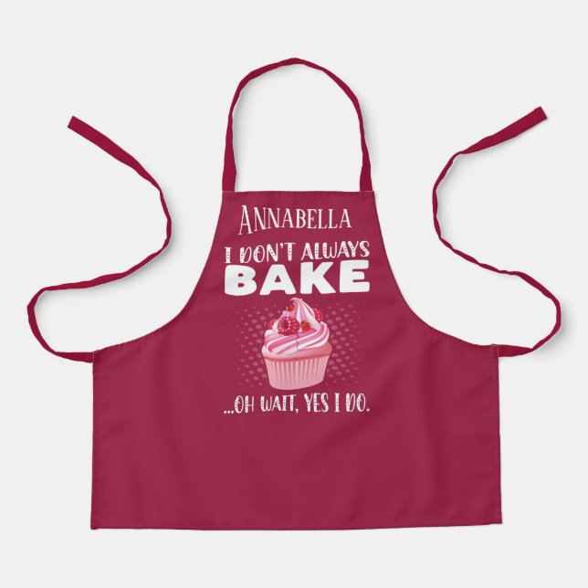 cute girls baking lovers add name apron (Front)