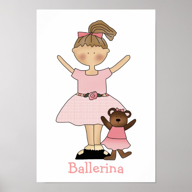 Cute Girls Ballerina Print (Front)