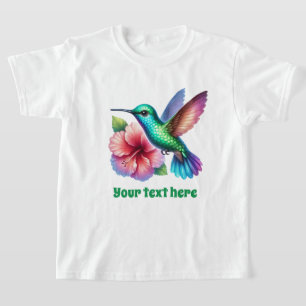 Cute girls bird lovers customisable T-Shirt