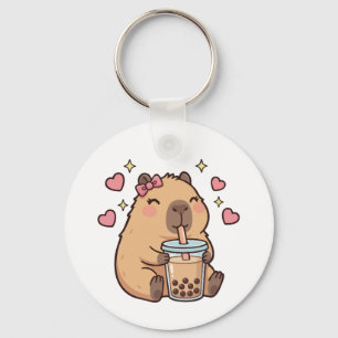 Cute Girls Capybara Ramen Kawaii Tea Kawaii Capy Key Ring