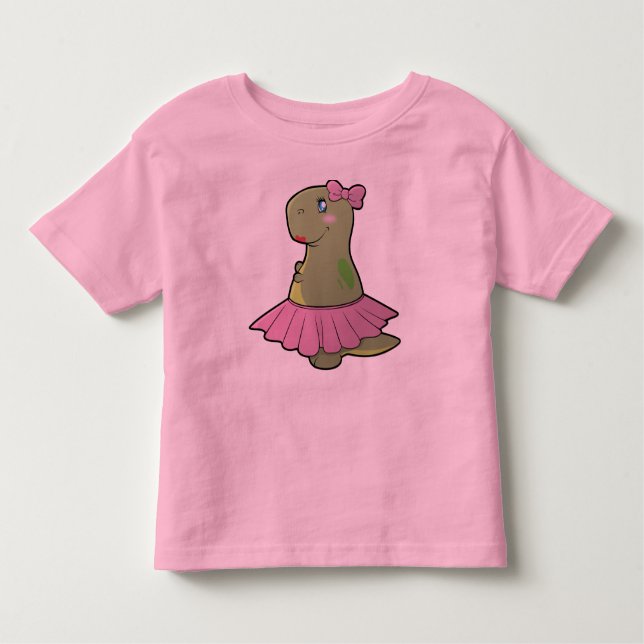 Cute Girls Dinosaur T-Rex Shirt (Front)