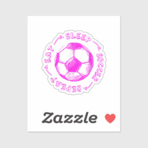 Cute Girls Eat Sleep Soccer Repeat - Youth Player 