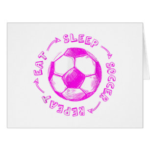 Cute Girls Eat Sleep Soccer Repeat - Youth Player