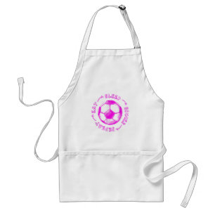 Cute Girls Eat Sleep Soccer Repeat - Youth Player  Standard Apron