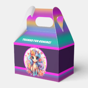 cute girls Happy Birthday unicorn  Favour Box