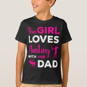 Cute Girls Hunting Gift Dad Daughter Hunting Buddy T-Shirt